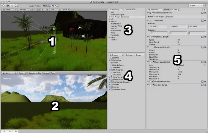 Interface da Unity